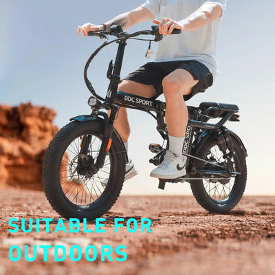 DDC T2 1500W 48V/20Ah Electric Bicycle With Removable Battery, Folding Electric Bike for Adults,20'' Ebike Urban City with 10 Shock Absorptions