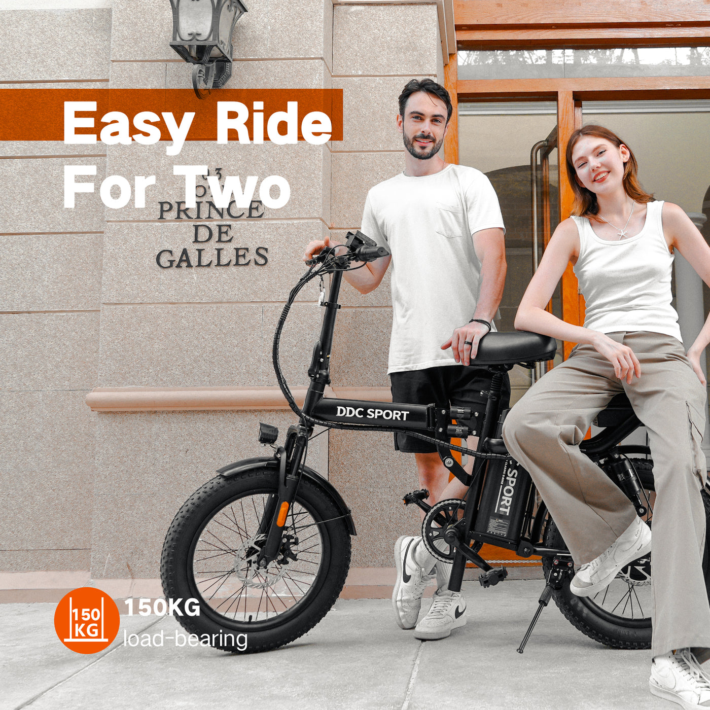 DDC T2 1500W 48V/20Ah Electric Bicycle With Removable Battery, Folding Electric Bike for Adults,20'' Ebike Urban City with 10 Shock Absorptions