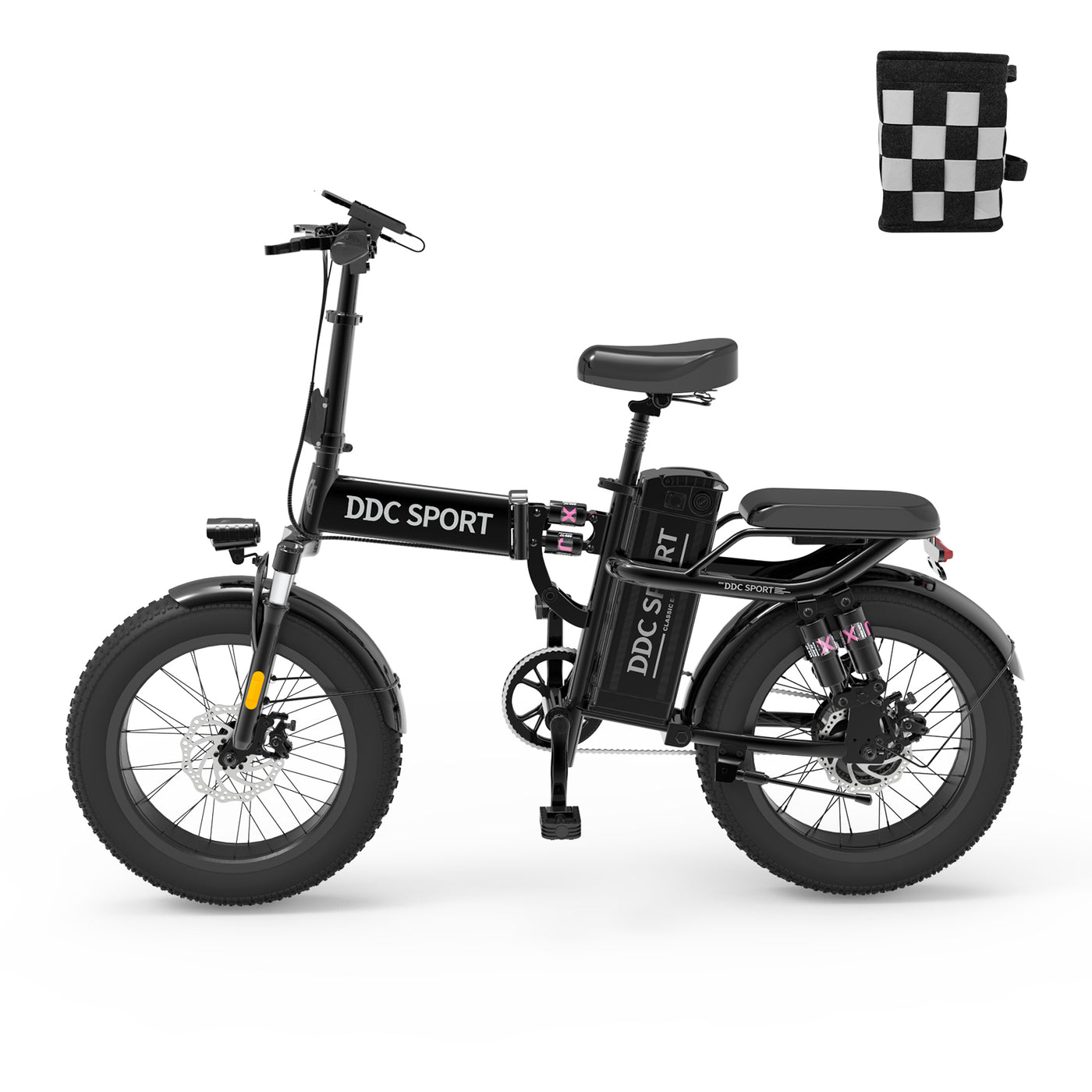 DDC T2 1500W 48V/20Ah Electric Bicycle With Removable Battery, Folding Electric Bike for Adults,20'' Ebike Urban City with 10 Shock Absorptions