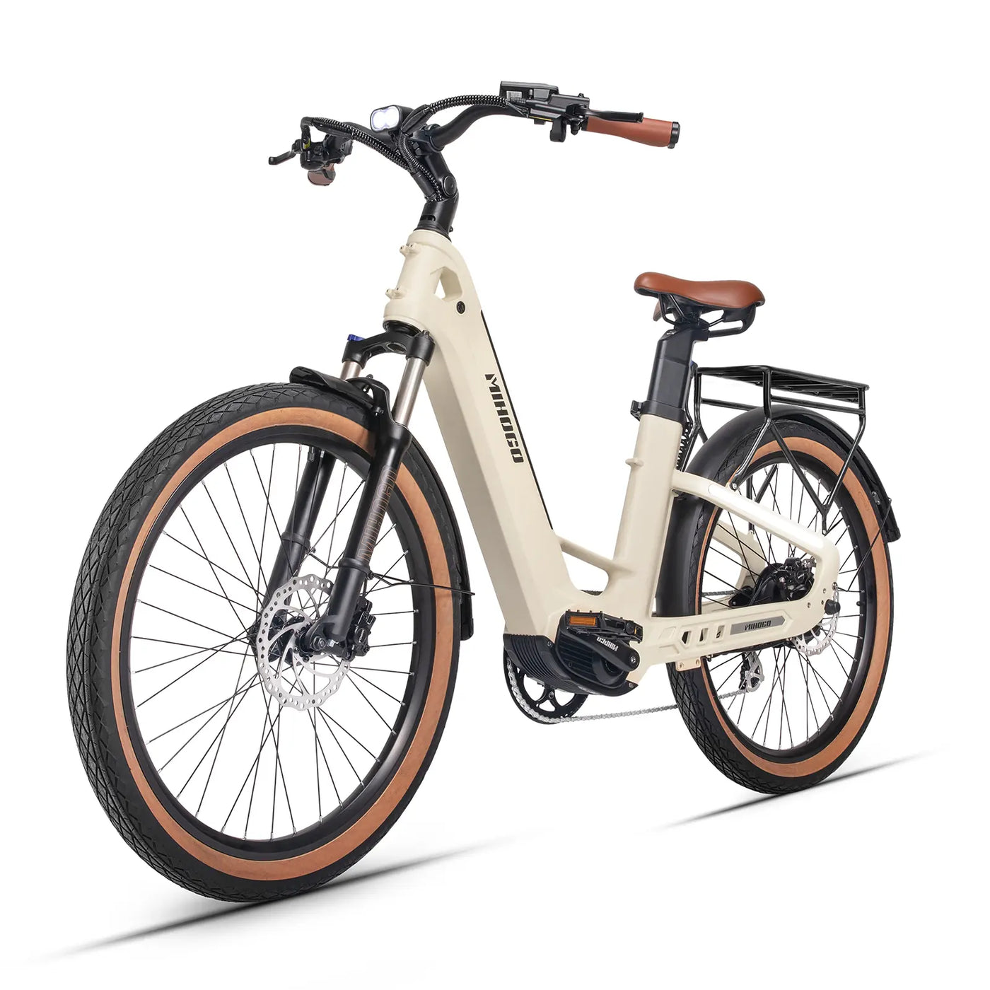 DDC Air Carbon Fiber Electric Bike for Adults with 1000W Peak Motor 25MPH Ebike with 48V Built-in Dual Batteries, 121 Miles Range, 26'' Tires, 7-Speed, Front Suspension Electric Bicycle