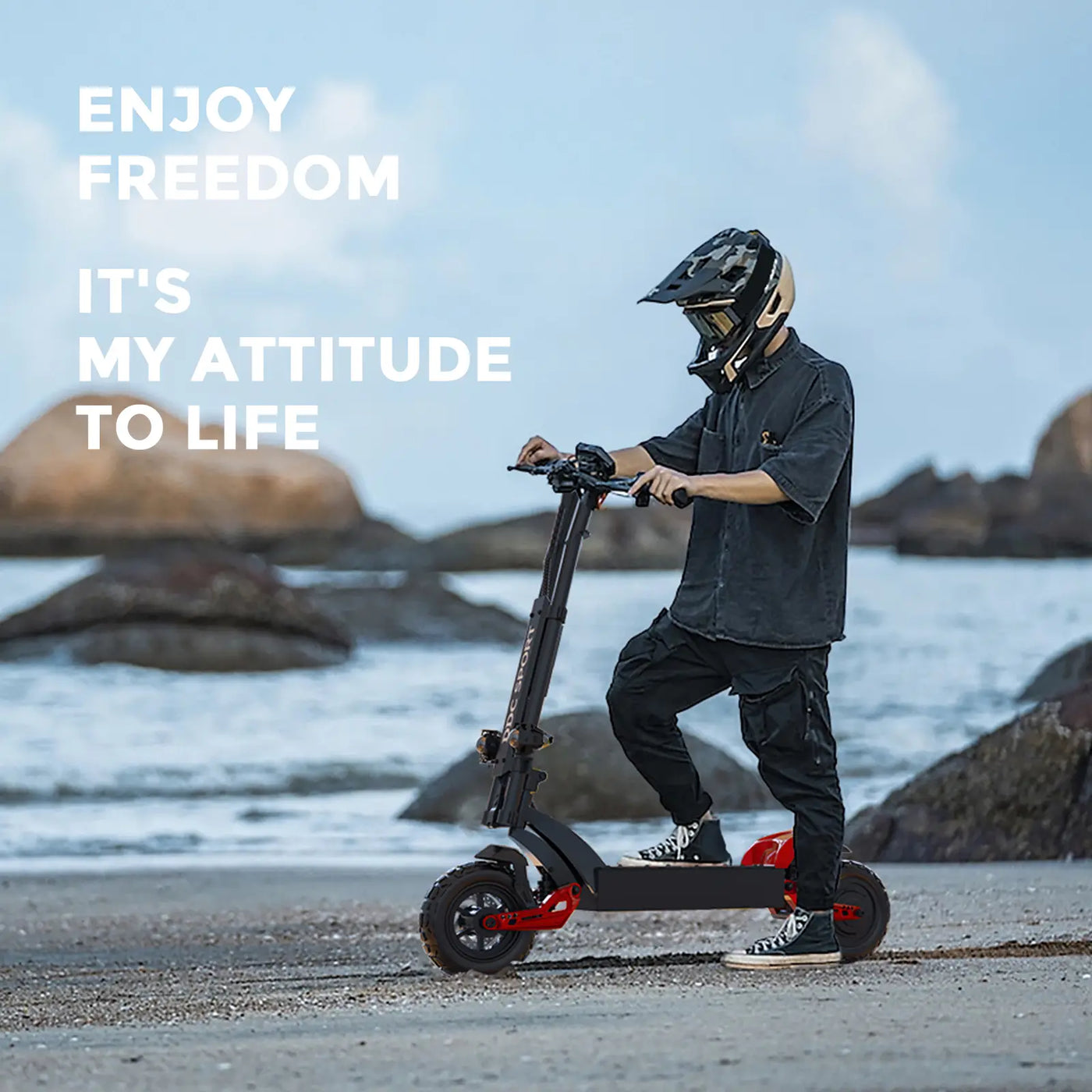 DDC G63 Pro Electric Scooter Adults 1500W Powerful Motors Top Speed 28MPH, 48V 20Ah Range 25-30 Miles, 11" All-Terrain Tires Foldable Scooter with Seat, Mountains Off-Road EScooter