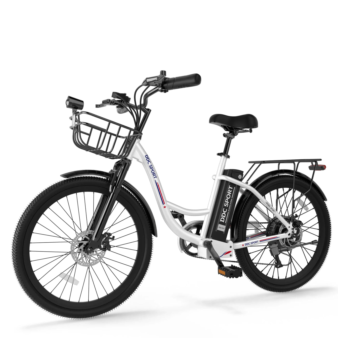 DDC C01 ebike white color with 36V10Ah battery