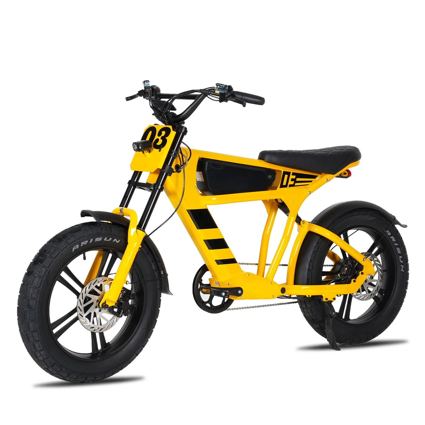 DDC FT-03 Electric Bike for Adults, 20" Fat Tire Electric Motorcycle Bike, 48V 18.2AH Battery Powered Electric Bike, Aluminum Alloy Frame,  7-Speed E-Bike, All-Terrain Electric Bike