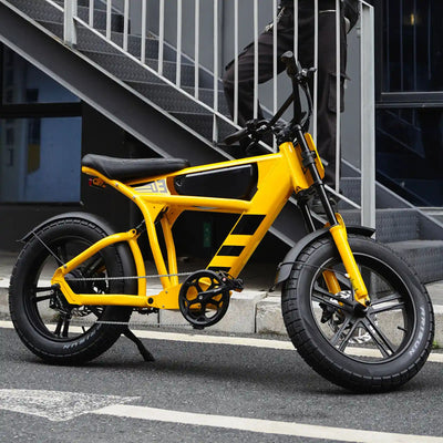DDC FT-03 Electric Bike for Adults, 20" Fat Tire Electric Motorcycle Bike, 48V 18.2AH Battery Powered Electric Bike, Aluminum Alloy Frame,  7-Speed E-Bike, All-Terrain Electric Bike
